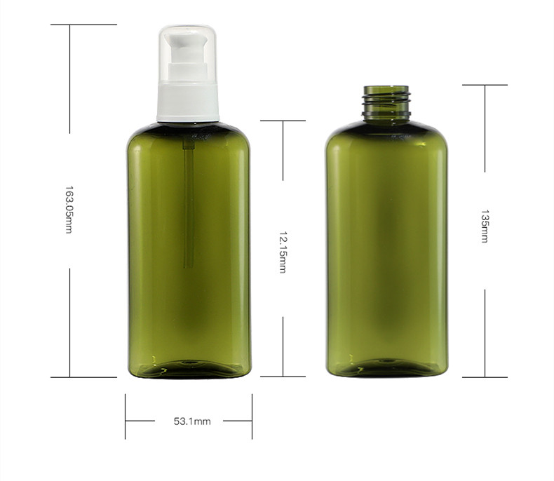PET Green Pump Lotion Bottle with Cover