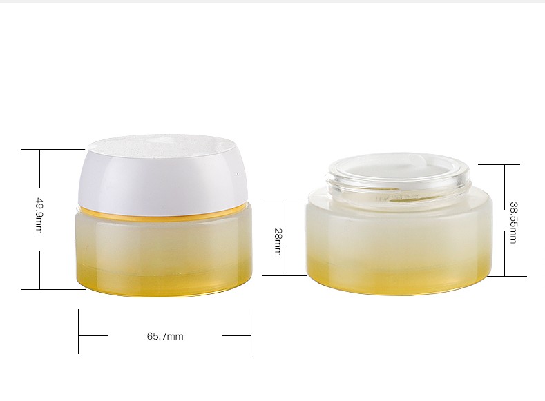 50g Glass Cream Jar Gradient Colour Cosmeceutical Eye Cream Jar Lip Balm Jar