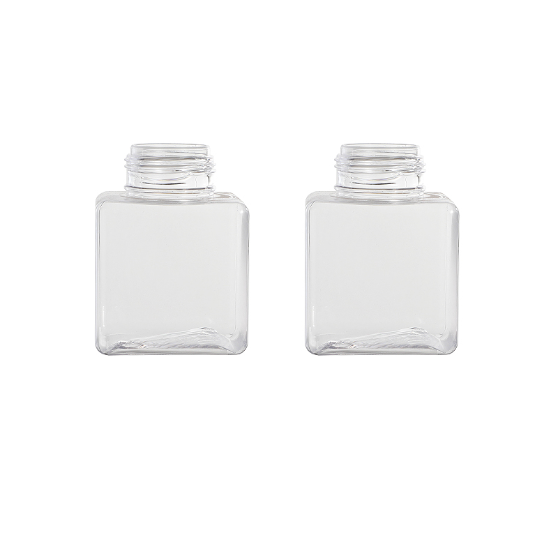 250ml Foam Bottle Clear Facial Mousse Liquid Bottle Foursquare Plastic Container with Foam Pump