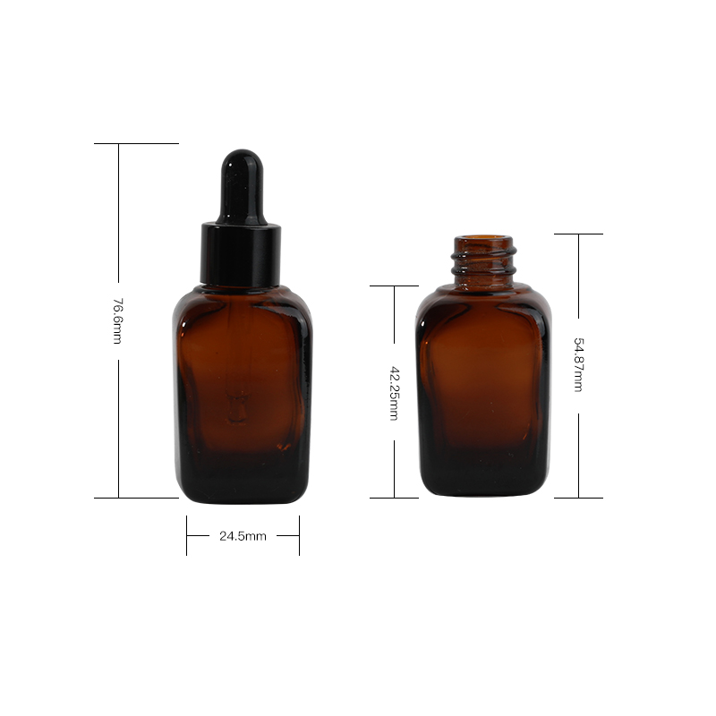 30ml amber glass essential oil bottle