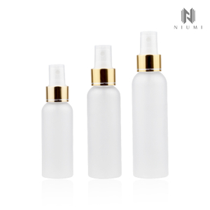 80/100/120ml PET Gold Lid Frosted Spray Bottle