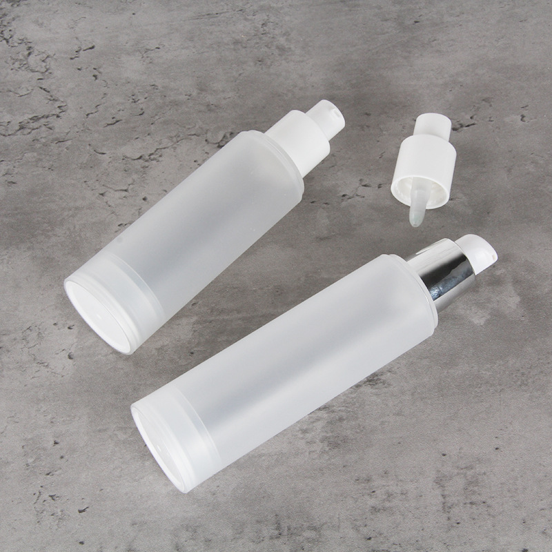 80/100ml PP Airless Bottle Refillable Semi Transparent Serum Pump Bottle with Cap/Cover