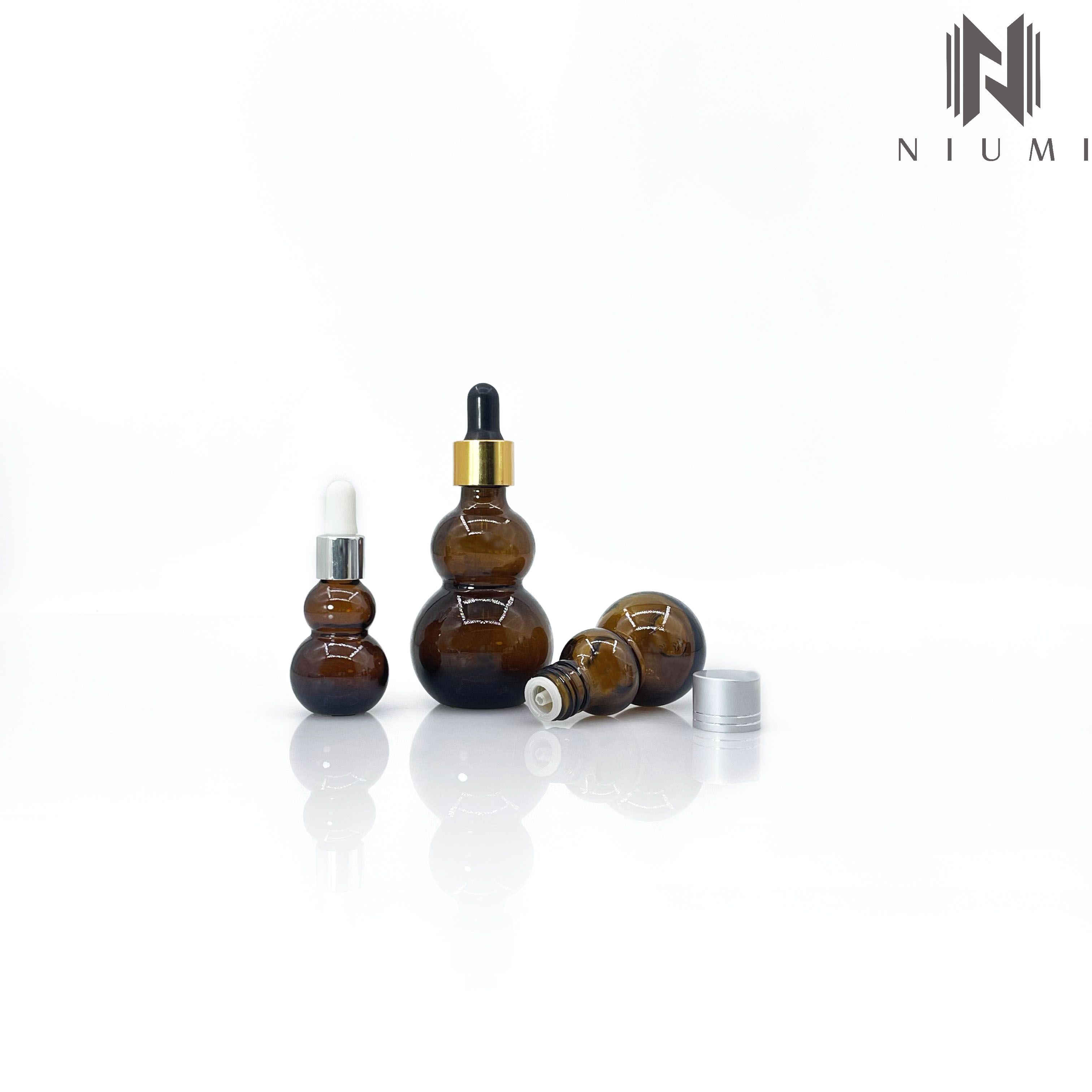 Amber Glass Essential Oil Dropper Bottle