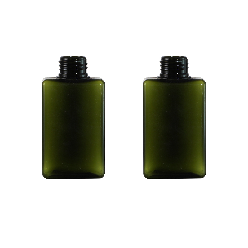 100ml PETG Flat Square Bottle Thick Wall Shampoo Travel Bottle for Hotel Home Office Travel