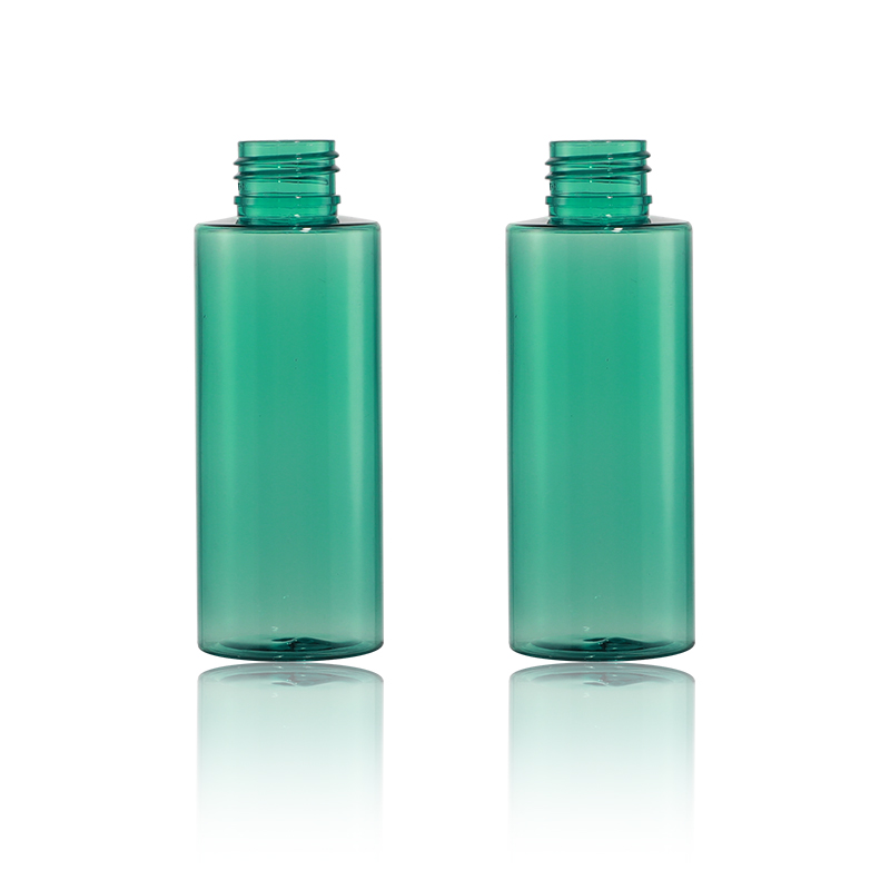 Customized plastic bottle with Black screw top for skin care serum and toner