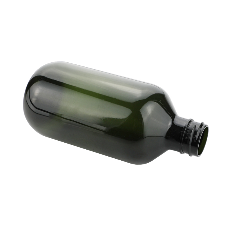 300ml Dark Green Round Plastic Bottle, Pump Lotion Bottle for Shampoo, Conditioner, Personal Care Pet Bottle